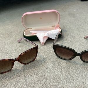 Kate Spade Sunglasses, price for both! 1 case, like new.